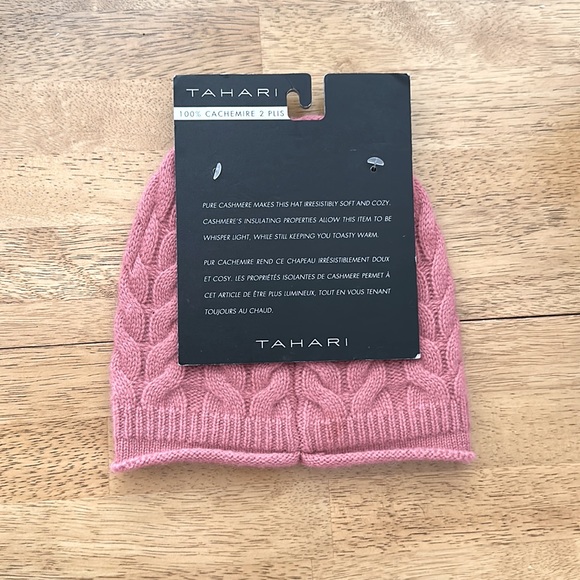 CASHMERE Tahari hat dusty pink - Picture 2 of 2